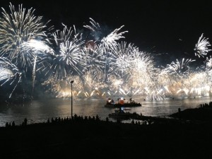 Floating docks for fireworks